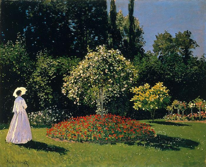 Claude Monet Jeanne-Marguerite Lecadre in the Garden Sainte-Adresse
